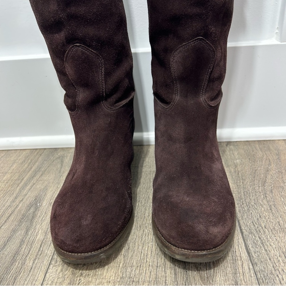 SOLD- Tory Burch Dark Brown Over the Knee Boots - Picture 3 of 13